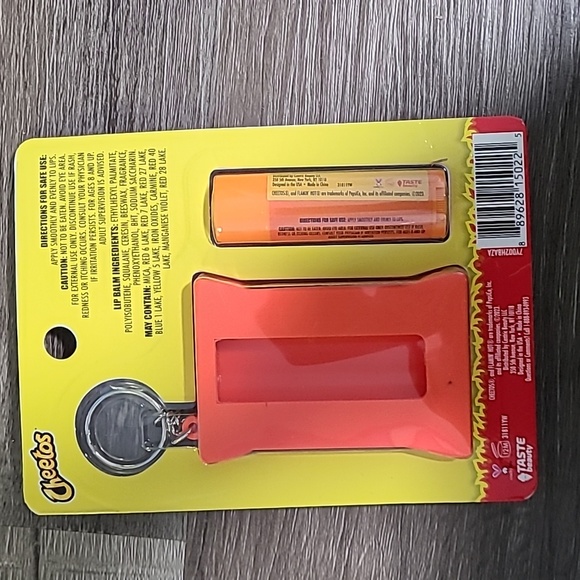 Cheetos flammin hot flavored lip balm and keychain. NWT - Picture 2 of 2